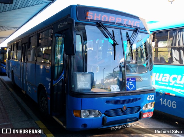 Biguaçu Transportes Coletivos Administração e Participação 422 na cidade de Florianópolis, Santa Catarina, Brasil, por Richard Silva. ID da foto: 11206679.