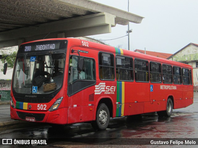 Empresa Metropolitana 502 na cidade de Recife, Pernambuco, Brasil, por Gustavo Felipe Melo. ID da foto: 11211332.