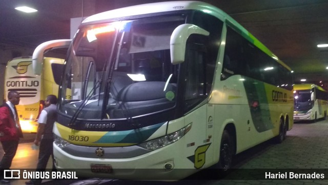 Empresa Gontijo de Transportes 18030 na cidade de Belo Horizonte, Minas Gerais, Brasil, por Hariel Bernades. Número da foto: #11211409.