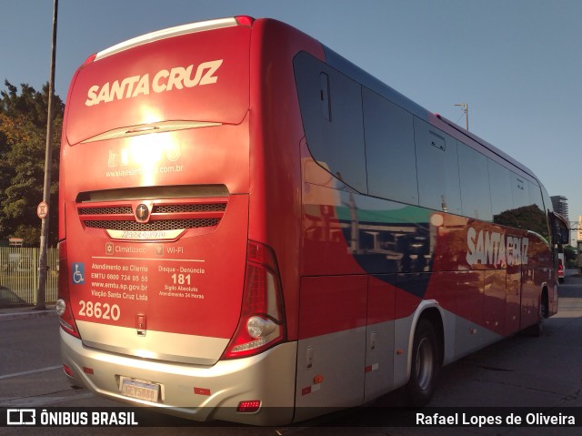 Viação Santa Cruz 28620 na cidade de São Paulo, São Paulo, Brasil, por Rafael Lopes de Oliveira. Número da foto: #11208616.