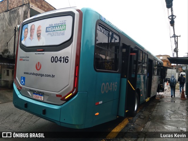 Auto Viação Urubupungá 00416 na cidade de Osasco, São Paulo, Brasil, por Lucas Kevin. ID da foto: 11164133.