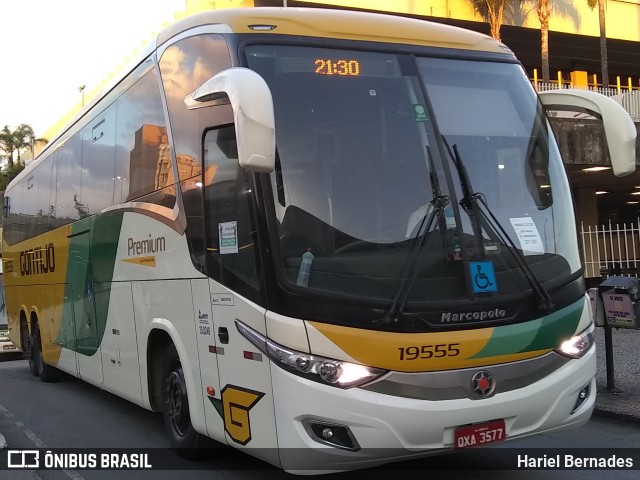 Empresa Gontijo de Transportes 19555 na cidade de Belo Horizonte, Minas Gerais, Brasil, por Hariel Bernades. Número da foto: #11164024.