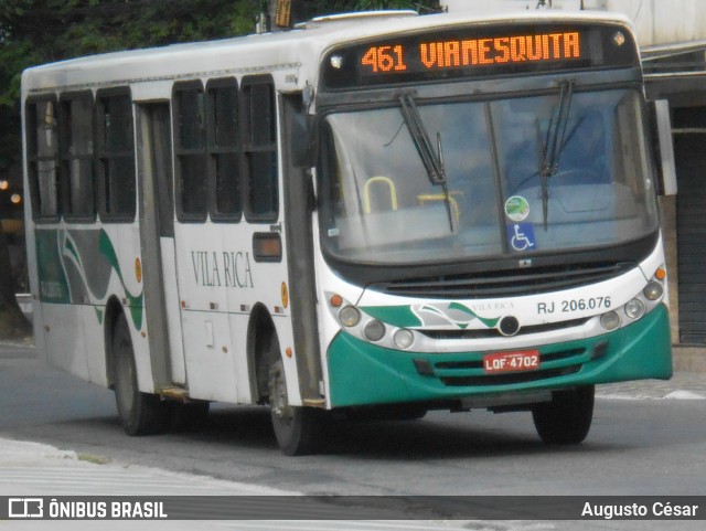 Viação Vila Rica RJ 206.076 na cidade de Nova Iguaçu, Rio de Janeiro, Brasil, por Augusto César. Número da foto: #11164624.
