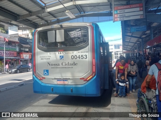 Viação Cidade de Caieiras 00453 na cidade de Franco da Rocha, São Paulo, Brasil, por Thiago de Souza. Número da foto: #11164184.