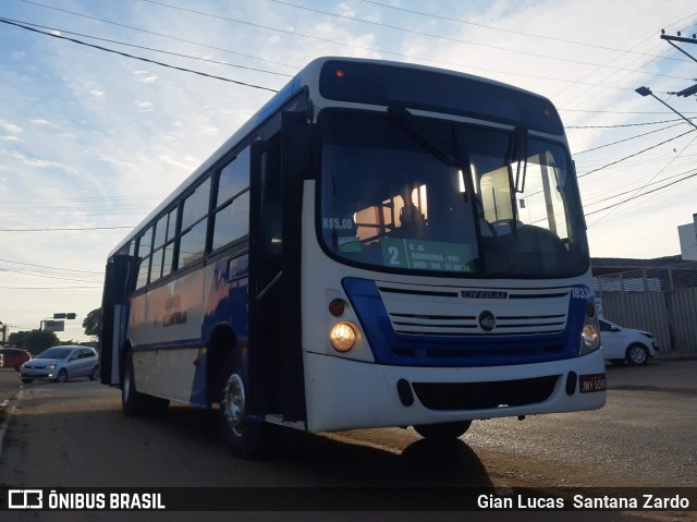 Transvida Transporte Coletivo 1833 na cidade de Ji-Paraná, Rondônia, Brasil, por Gian Lucas  Santana Zardo. ID da foto: 11164836.