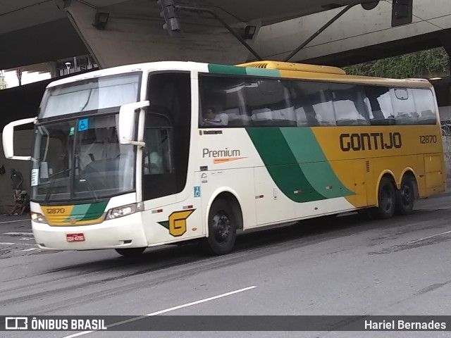 Empresa Gontijo de Transportes 12870 na cidade de Belo Horizonte, Minas Gerais, Brasil, por Hariel Bernades. ID da foto: 11164136.