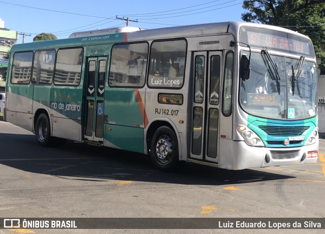 Expresso Rio de Janeiro RJ 142.017 na cidade de Niterói, Rio de Janeiro, Brasil, por Luiz Eduardo Lopes da Silva. ID da foto: 11164743.