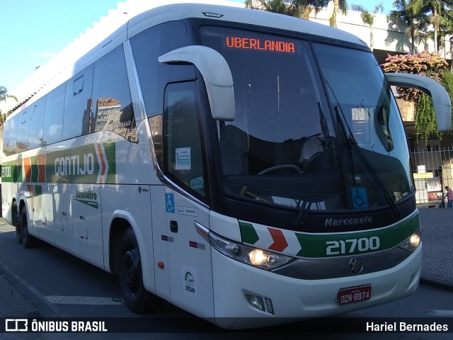 Empresa Gontijo de Transportes 21700 na cidade de Belo Horizonte, Minas Gerais, Brasil, por Hariel Bernades. Número da foto: #11164001.