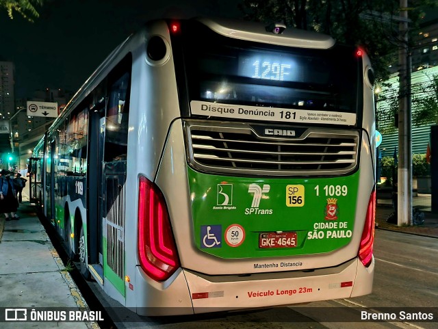 Viação Santa Brígida 1 1089 na cidade de São Paulo, São Paulo, Brasil, por Brenno Santos. Número da foto: #11164169.