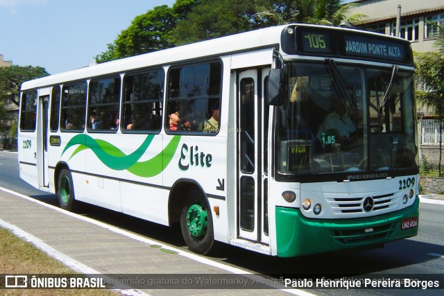 Viação Elite 2209 na cidade de Volta Redonda, Rio de Janeiro, Brasil, por Paulo Henrique Pereira Borges. ID da foto: 11213701.