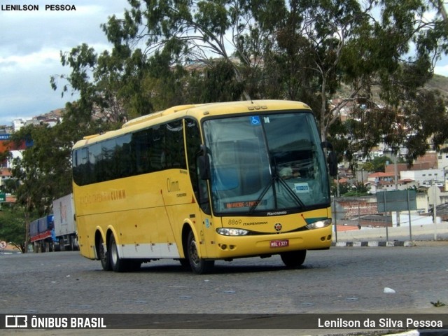 Viação Itapemirim 8869 na cidade de Caruaru, Pernambuco, Brasil, por Lenilson da Silva Pessoa. ID da foto: 11213400.