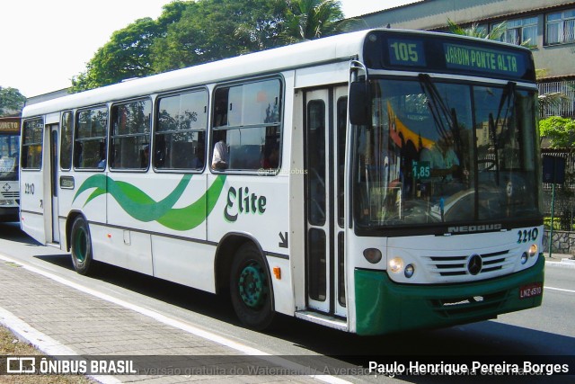 Viação Elite 2210 na cidade de Volta Redonda, Rio de Janeiro, Brasil, por Paulo Henrique Pereira Borges. Número da foto: #11213705.