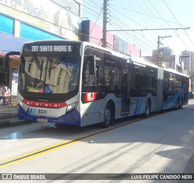 Next Mobilidade - ABC Sistema de Transporte 8341 na cidade de Diadema, São Paulo, Brasil, por LUIS FELIPE CANDIDO NERI. ID da foto: 11217450.