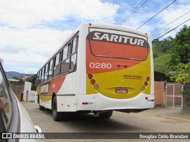 Saritur - Santa Rita Transporte Urbano e Rodoviário 0280 na cidade de Santa Maria de Itabira, Minas Gerais, Brasil, por Douglas Célio Brandao. Número da foto: #11215659.