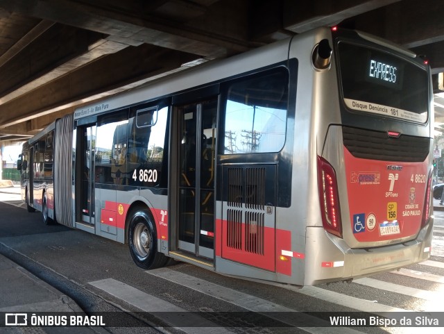 Express Transportes Urbanos Ltda 4 8620 na cidade de São Paulo, São Paulo, Brasil, por William Bispo da Silva. ID da foto: 11215015.