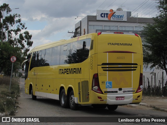 Viação Itapemirim 60023 na cidade de Caruaru, Pernambuco, Brasil, por Lenilson da Silva Pessoa. ID da foto: 11217356.