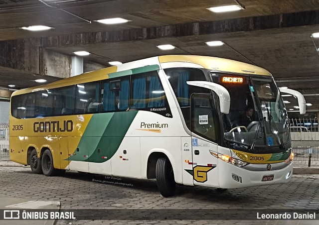 Empresa Gontijo de Transportes 21305 na cidade de Belo Horizonte, Minas Gerais, Brasil, por Leonardo Daniel. ID da foto: 11217456.