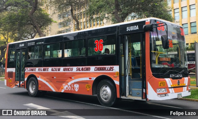 Empresa de Transporte 36 10 na cidade de Jesús María, Lima, Lima Metropolitana, Peru, por Felipe Lazo. ID da foto: 11214748.