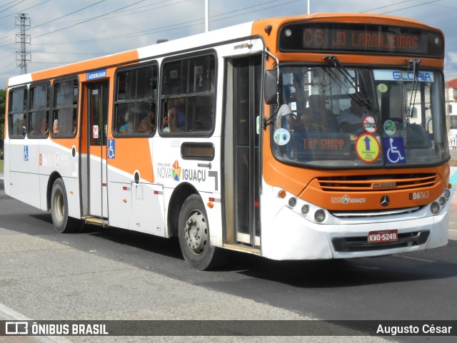 Expresso Nossa Senhora da Glória B06063 na cidade de Nova Iguaçu, Rio de Janeiro, Brasil, por Augusto César. Número da foto: #11214957.