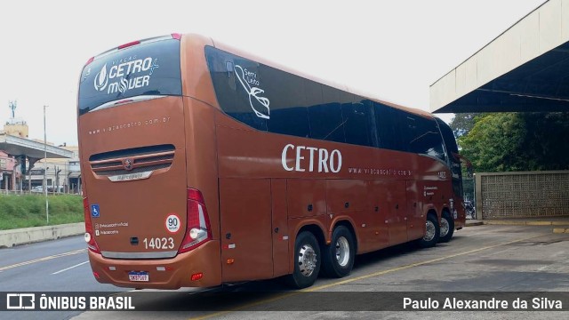 Viação Cetro 14023 na cidade de Ribeirão Preto, São Paulo, Brasil, por Paulo Alexandre da Silva. Número da foto: #11216341.