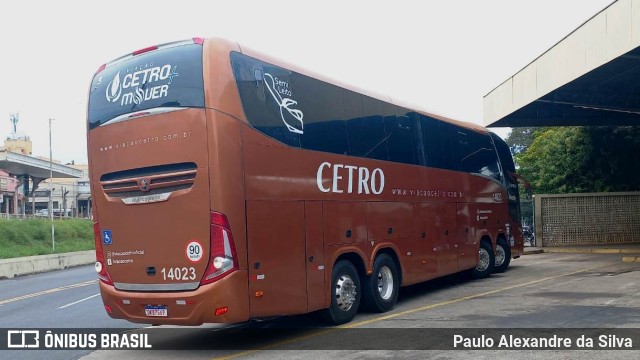 Viação Cetro 14023 na cidade de Ribeirão Preto, São Paulo, Brasil, por Paulo Alexandre da Silva. ID da foto: 11216341.