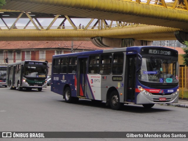 Next Mobilidade - ABC Sistema de Transporte 81.159 na cidade de São Paulo, São Paulo, Brasil, por Gilberto Mendes dos Santos. ID da foto: 11214561.