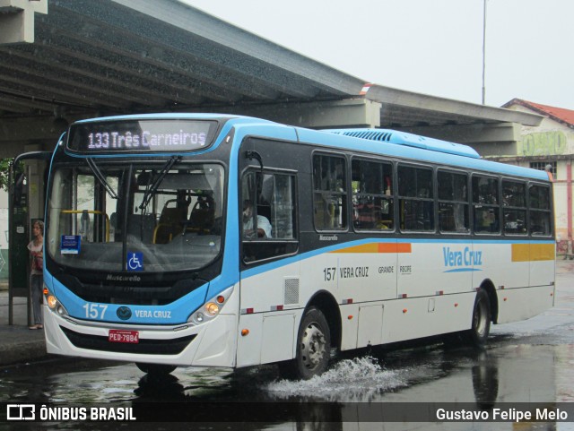 Expresso Vera Cruz 157 na cidade de Recife, Pernambuco, Brasil, por Gustavo Felipe Melo. ID da foto: 11216181.