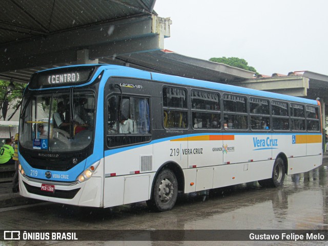 Expresso Vera Cruz 219 na cidade de Recife, Pernambuco, Brasil, por Gustavo Felipe Melo. ID da foto: 11214566.