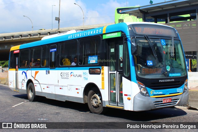 Transportes Futuro C30185 na cidade de Rio de Janeiro, Rio de Janeiro, Brasil, por Paulo Henrique Pereira Borges. ID da foto: 11216712.