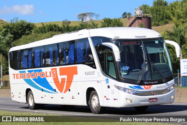 Viação Teresópolis RJ 203.037 na cidade de Piraí, Rio de Janeiro, Brasil, por Paulo Henrique Pereira Borges. Número da foto: #11219596.
