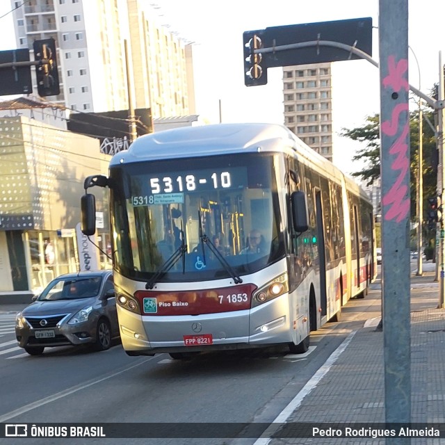 Viação Campo Belo 7 1853 na cidade de São Paulo, São Paulo, Brasil, por Pedro Rodrigues Almeida. ID da foto: 11218514.