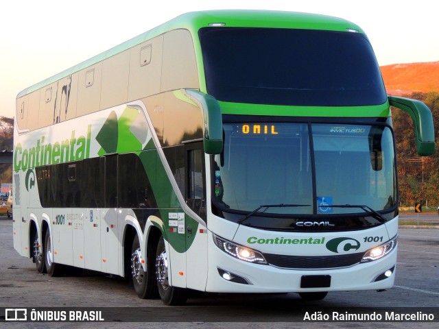 Viação Continental de Transportes 1001 na cidade de Betim, Minas Gerais, Brasil, por Adão Raimundo Marcelino. ID da foto: 11219870.