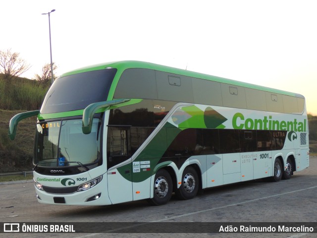 Viação Continental de Transportes 1001 na cidade de Betim, Minas Gerais, Brasil, por Adão Raimundo Marcelino. ID da foto: 11219872.