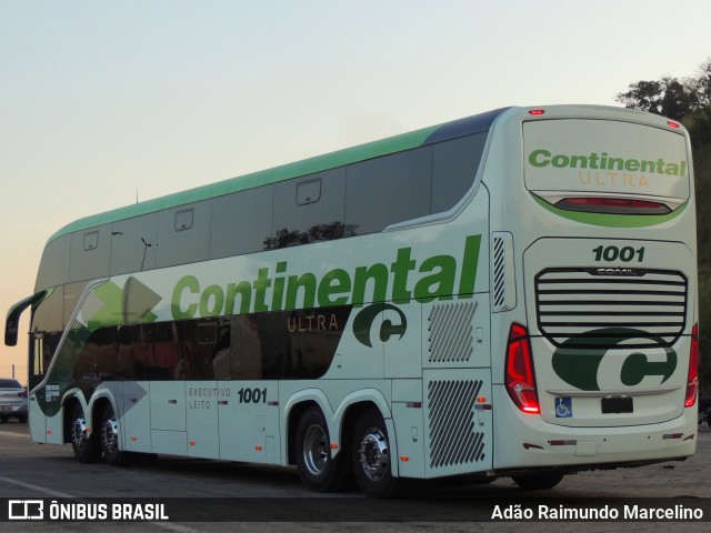 Viação Continental de Transportes 1001 na cidade de Betim, Minas Gerais, Brasil, por Adão Raimundo Marcelino. ID da foto: 11219874.