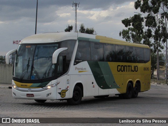 Empresa Gontijo de Transportes 18015 na cidade de Caruaru, Pernambuco, Brasil, por Lenilson da Silva Pessoa. ID da foto: 11220031.