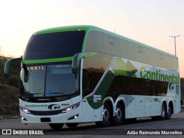 Viação Continental de Transportes 1001 na cidade de Betim, Minas Gerais, Brasil, por Adão Raimundo Marcelino. ID da foto: 11219868.