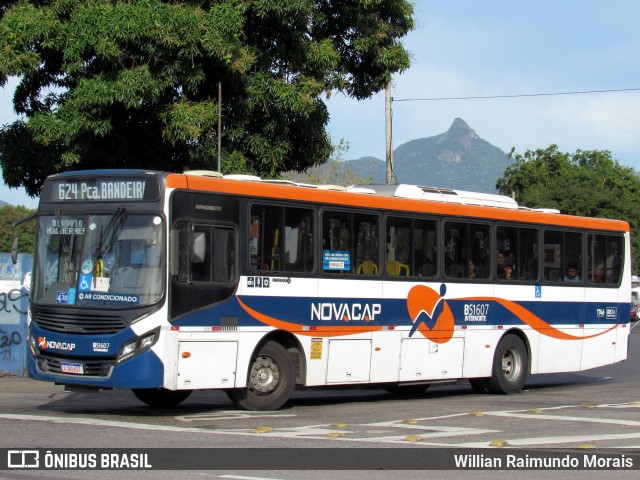 Viação Novacap B51607 na cidade de Rio de Janeiro, Rio de Janeiro, Brasil, por Willian Raimundo Morais. ID da foto: 11218720.