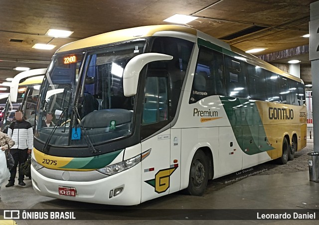 Empresa Gontijo de Transportes 21275 na cidade de Belo Horizonte, Minas Gerais, Brasil, por Leonardo Daniel. ID da foto: 11218859.