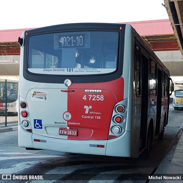 Pêssego Transportes 4 7258 na cidade de São Paulo, São Paulo, Brasil, por Michel Nowacki. ID da foto: 11218967.