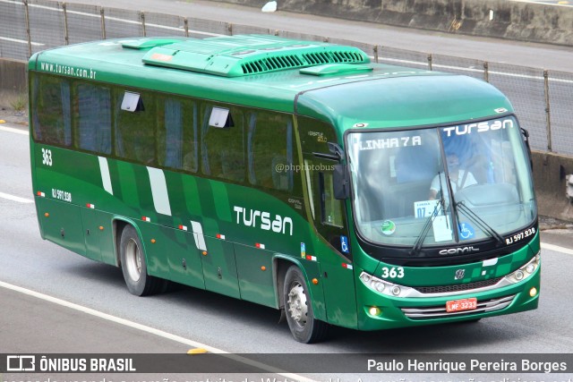 Tursan - Turismo Santo André 363 na cidade de Resende, Rio de Janeiro, Brasil, por Paulo Henrique Pereira Borges. Número da foto: #11222228.