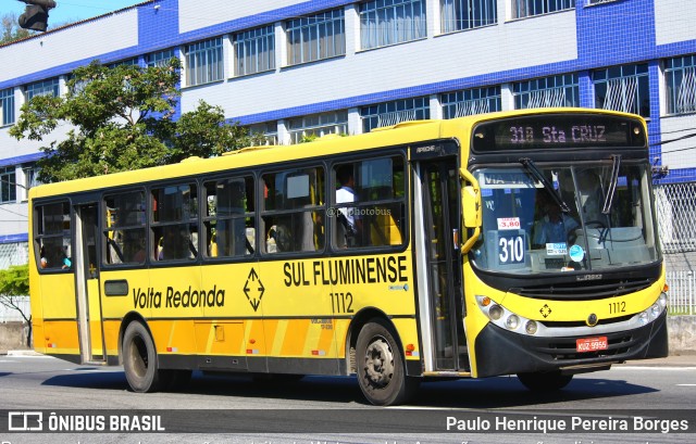 Viação Sul Fluminense 1112 na cidade de Volta Redonda, Rio de Janeiro, Brasil, por Paulo Henrique Pereira Borges. Número da foto: #11222262.