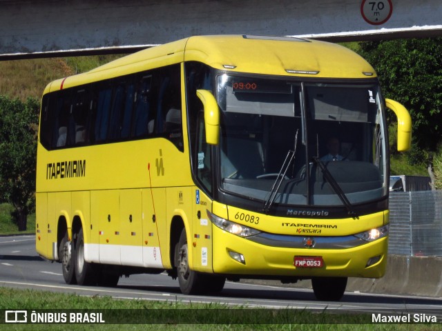 Viação Itapemirim 60083 na cidade de Barra Mansa, Rio de Janeiro, Brasil, por Maxwel Silva. ID da foto: 11220590.