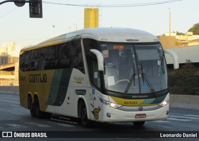 Empresa Gontijo de Transportes 18420 na cidade de Belo Horizonte, Minas Gerais, Brasil, por Leonardo Daniel. ID da foto: 11222177.