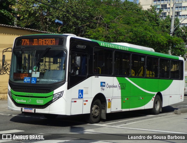 Caprichosa Auto Ônibus C27023 na cidade de Rio de Janeiro, Rio de Janeiro, Brasil, por Leandro de Sousa Barbosa. ID da foto: 11220332.