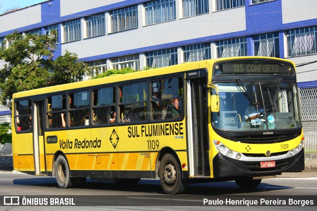 Viação Sul Fluminense 1109 na cidade de Volta Redonda, Rio de Janeiro, Brasil, por Paulo Henrique Pereira Borges. Número da foto: #11222237.