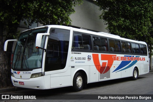 Viação Teresópolis RJ 203.002 na cidade de Rio de Janeiro, Rio de Janeiro, Brasil, por Paulo Henrique Pereira Borges. Número da foto: #11224539.