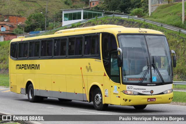 Viação Itapemirim 8221 na cidade de Barra do Piraí, Rio de Janeiro, Brasil, por Paulo Henrique Pereira Borges. ID da foto: 11224518.