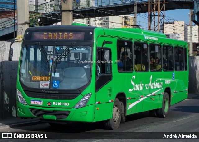 Transportes Santo Antônio RJ 161.183 na cidade de Duque de Caxias, Rio de Janeiro, Brasil, por André Almeida. ID da foto: 11223872.