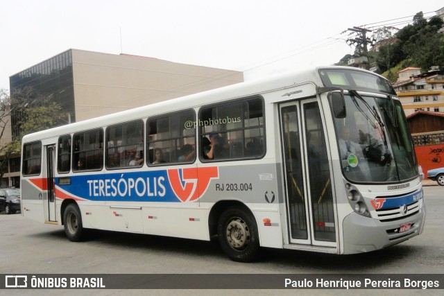 Viação Teresópolis RJ 203.004 na cidade de Teresópolis, Rio de Janeiro, Brasil, por Paulo Henrique Pereira Borges. ID da foto: 11224559.