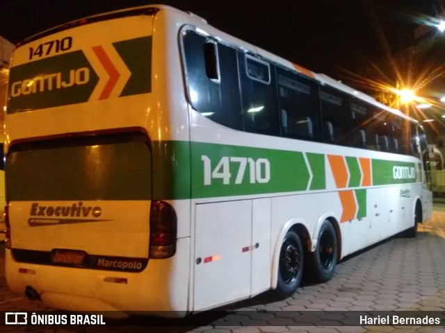 Empresa Gontijo de Transportes 14710 na cidade de Belo Horizonte, Minas Gerais, Brasil, por Hariel Bernades. ID da foto: 11225022.